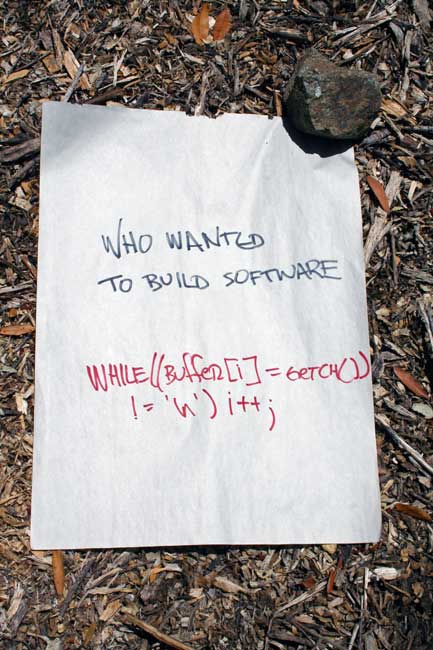 Who wanted to build software